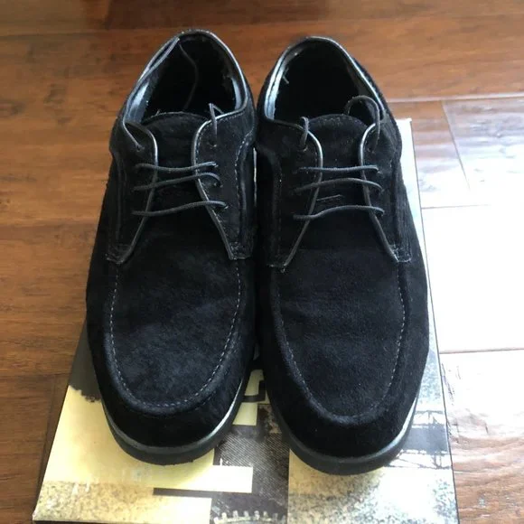 Mens Property brand black suede oxford shoes size 8.5 with box - Picture 4 of 9
